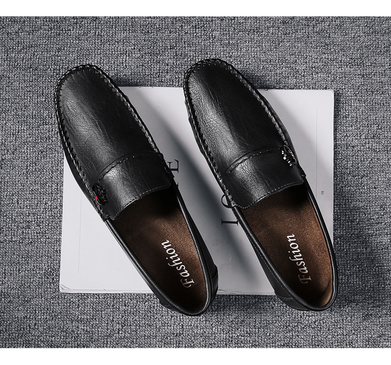 Voyage Voyage Mocasines informales británicos de estilo coreano sin cordones para conducir en verano, zapatos de hombre a la moda, transpirables y cómodos al por mayor_voghion.com