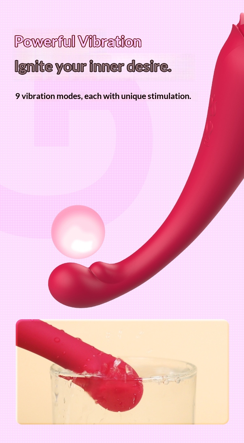 Eros Lab Rose Flower Tongue Licking Masturbator Vibrator Female Strong Vibration One-Handed Adult Supplies Source_voghion.com