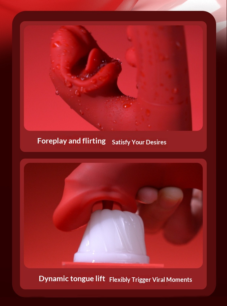 Eros Lab Musical Note Stick Tongue Licking Mouth Biting Vibrator Female Masturbator Strong Vibration Orgasm Handheld Sex Toy_voghion.com