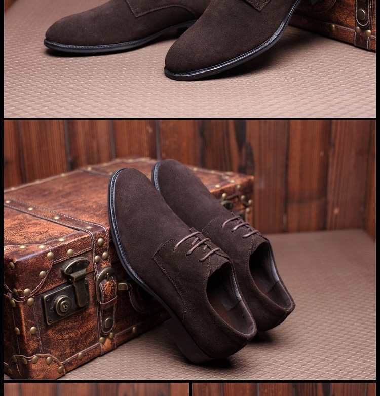 Scarpe casual retrò basse in pelle scamosciata stile britannico da uomo Voyage, di grandi dimensioni, traspiranti e resistenti all'usura_voghion.com