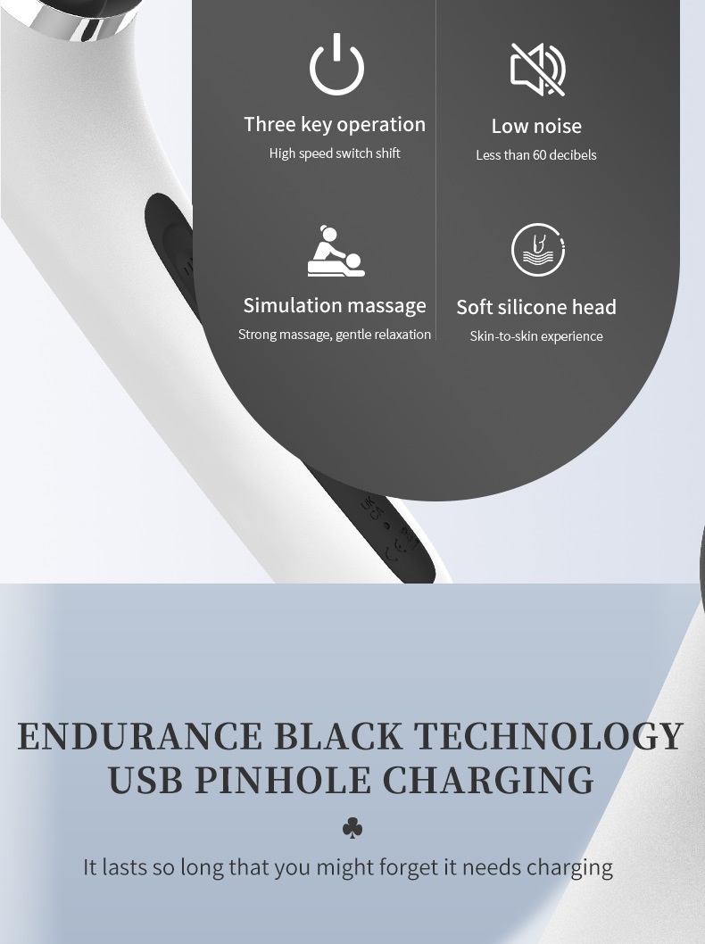 Eros Lab Strong Vibrating Massager Muscle Relaxation Multi-Functional Detachable Motor Massage Stick Silent Design_voghion.com