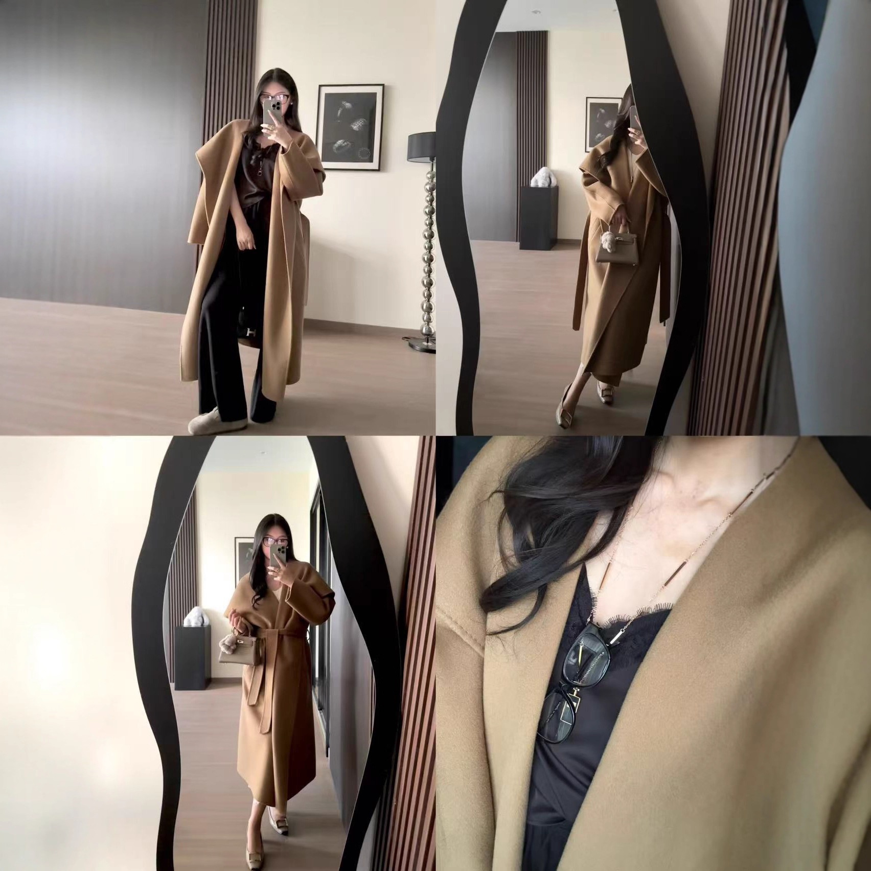 Abbigliamento donna Abbigliamento donna Daye CHI2025 Cappotto di lana double face con risvolto largo e stile pigro autunno inverno Giacca di lana color cammello_voghion.com