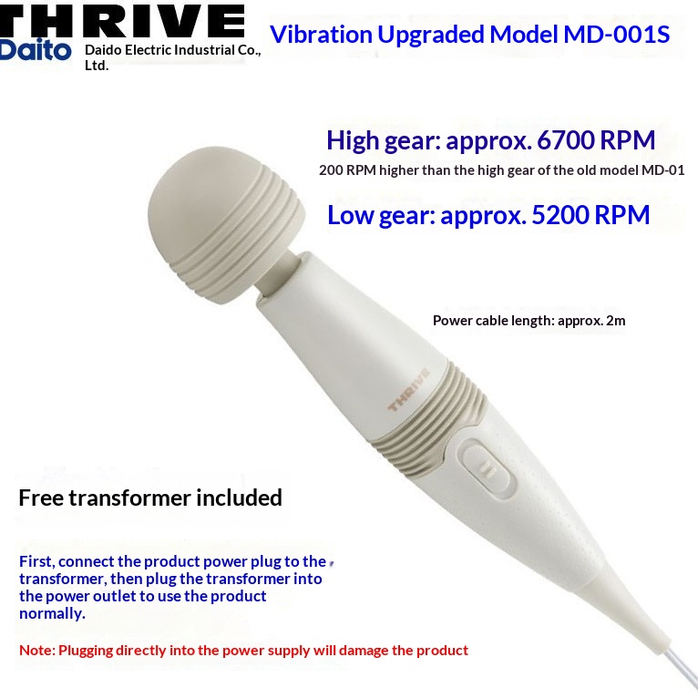 Eros Lab Japan Imported THRIVE Vibrator Large AV Powerful 110V Direct Plug Electric Female Masturbator Massager Adult_voghion.com