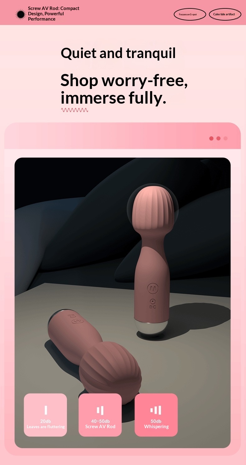 Eros Lab Ruyi Mini Strong Vibration AV Vibrator Multi-frequency Instant Climax Female Masturbator Massager Adult Products Direct_voghion.com