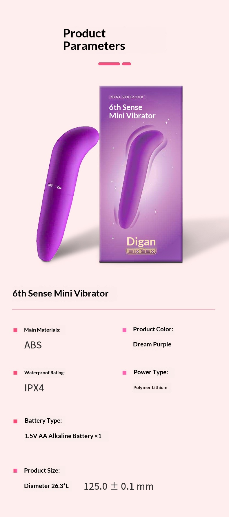 Eros Lab Sixth Sense Mini Vibrator Dream Purple Masturbator für Frauen, Produkte für Frauen, automatischer Orgasmus, Sexspielzeug für Erwachsene_voghion.com