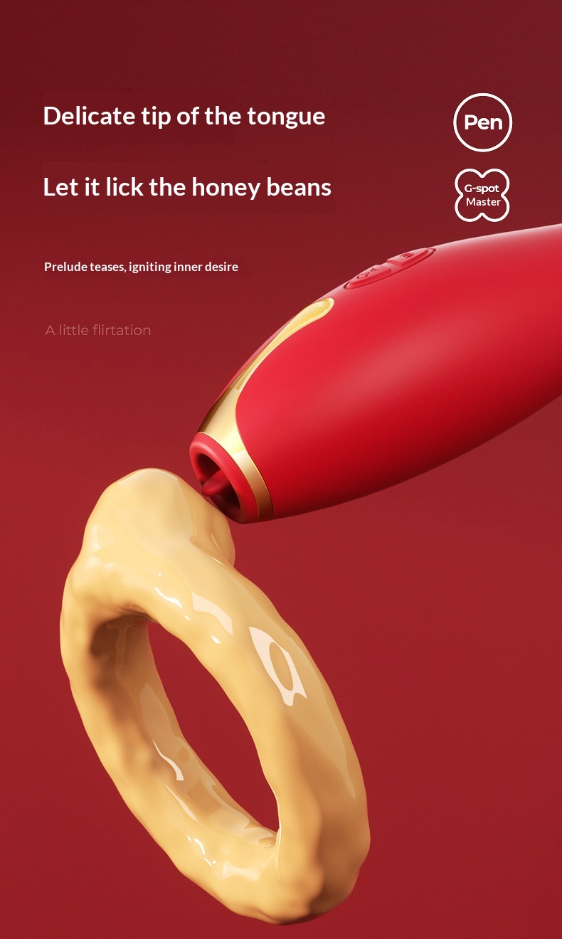 Eros Lab Qingmi Star Flame Goddess Point Vibrating Pen Tongue Licking Vibrator Female Massage Stick Masturbator Toys Adult Sex_voghion.com