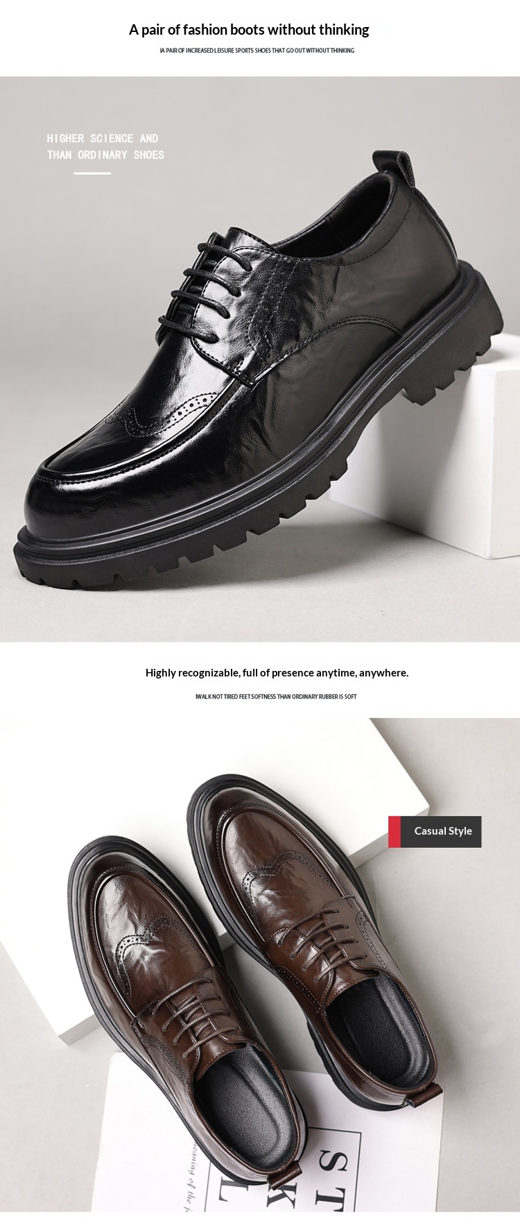 WalkPrime Leather New Business Formal British Style Casual Brogue Black Men's Live Wedding Groom Shoes_voghion.com