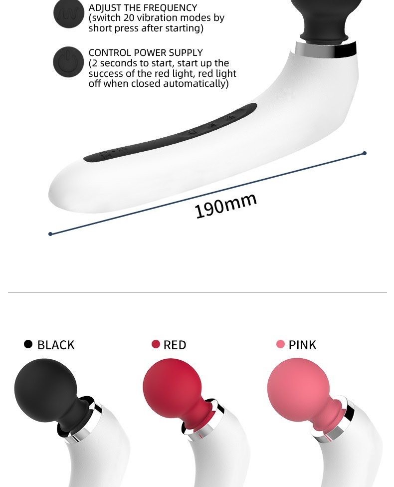 Eros Lab Strong Vibrating Massager Muscle Relaxation Multi-Functional Detachable Motor Massage Stick Silent Design_voghion.com