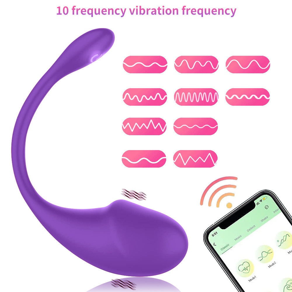 Eros Lab Cross-Border App Remote Control Vibrator Tadpole Full Cover Silicone Massager Female Masturbator Adult Products_voghion.com