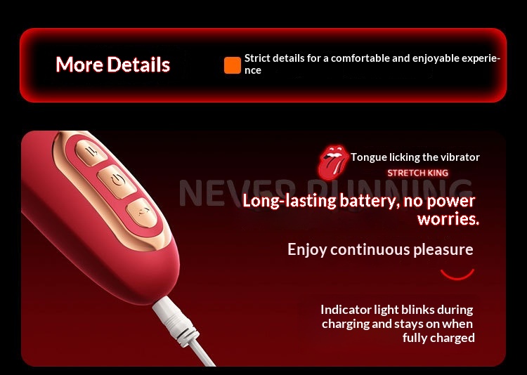 Masturbateur vibrant multifréquence Eros Lab Active Point Xiyan pour adultes, avec stimulation de la langue et des mouvements de va-et-vient._voghion.com