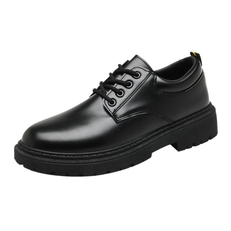 Chaussures d'été en cuir imperméables et antidérapantes noires pour hommes WalkPrime, style britannique, élégantes et décontractées, parfaites pour le travail, la sécurité ou la cuisine._voghion.com