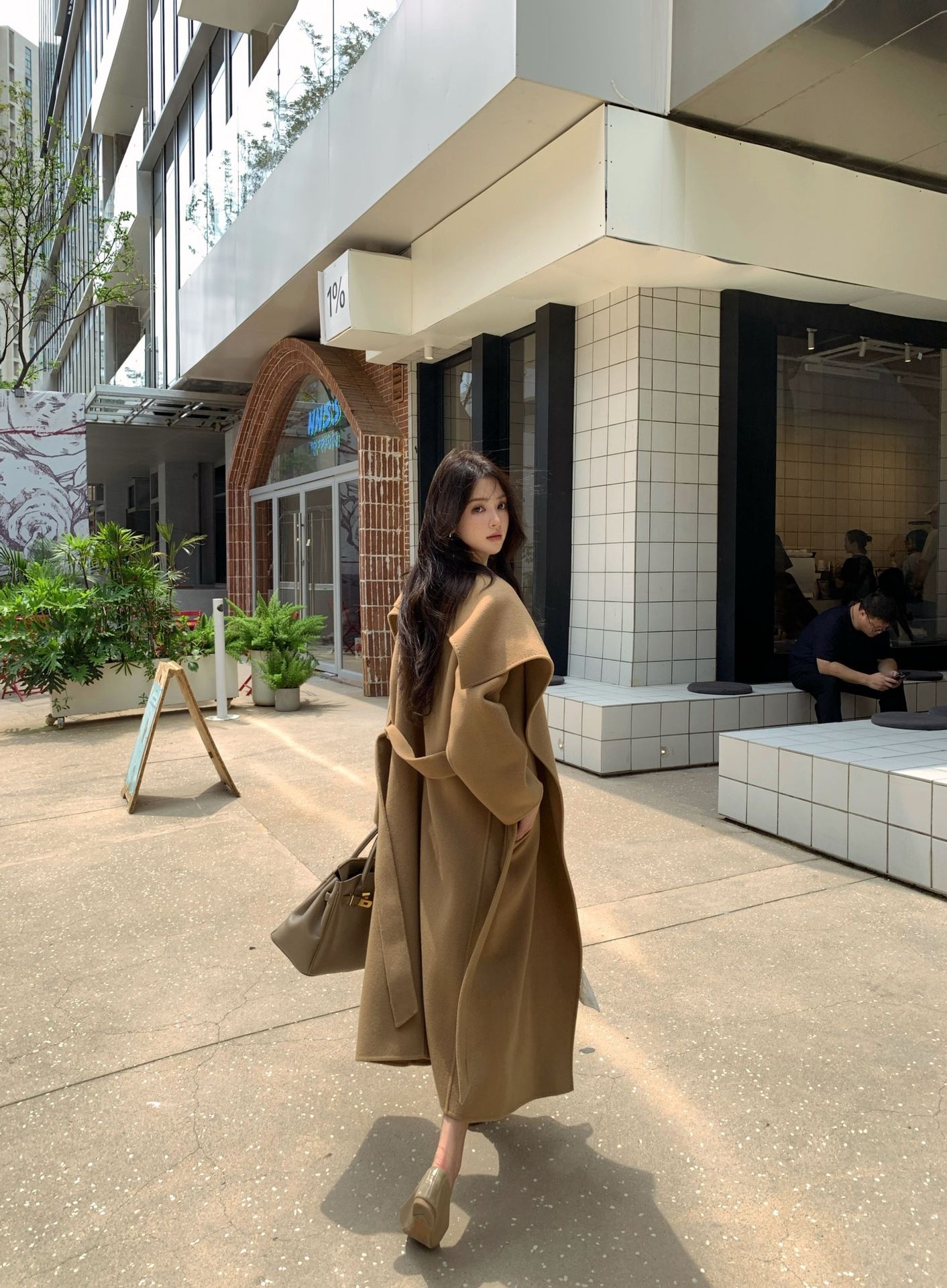 Abbigliamento donna Abbigliamento donna Daye CHI2025 Cappotto di lana double face con risvolto largo e stile pigro autunno inverno Giacca di lana color cammello_voghion.com