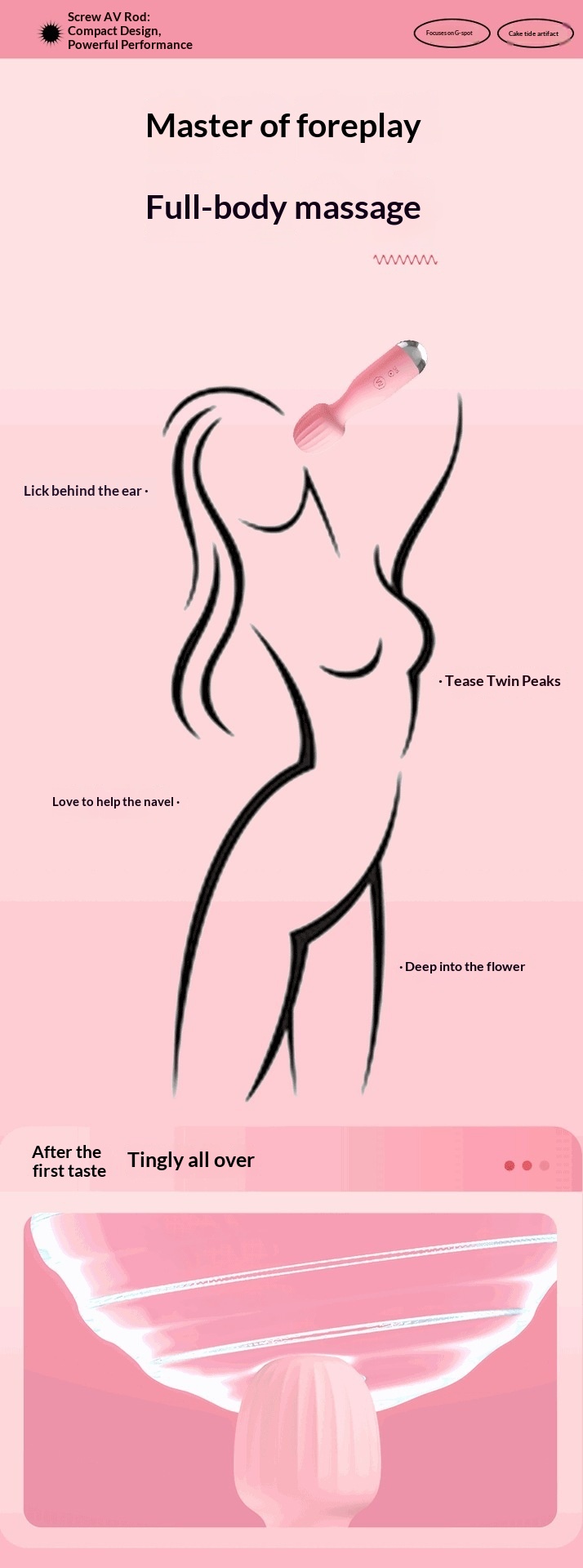 Eros Lab Ruyi Mini Strong Vibration AV Vibrator Multi-frequency Instant Climax Female Masturbator Massager Adult Products Direct_voghion.com