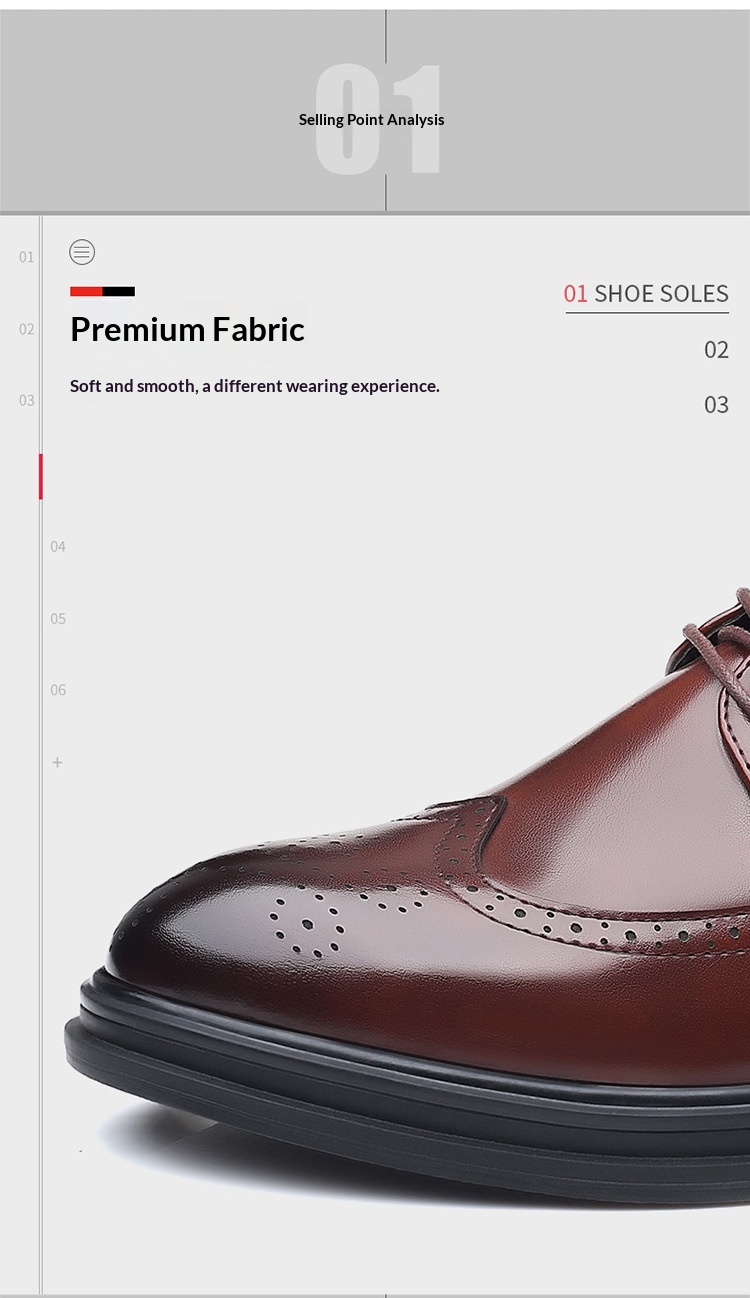 Zapatos WalkPrime New Brogue de cuero estilo británico, informales, formales y transpirables para hombre._voghion.com