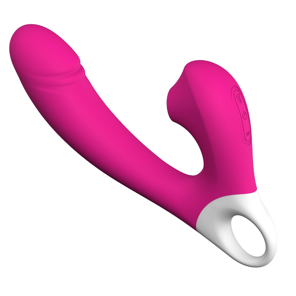 Eros Lab Foreign Trade Nouveau masseur vibrant à double tête, chargement magnétique sans fil, 10 vibrations + 5 fréquences d'aspiration_voghion.com