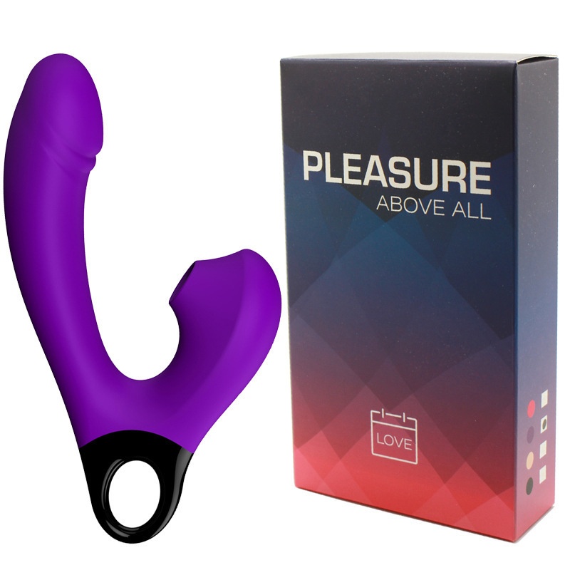 Eros Lab Foreign Trade Nouveau masseur vibrant à double tête, chargement magnétique sans fil, 10 vibrations + 5 fréquences d'aspiration_voghion.com
