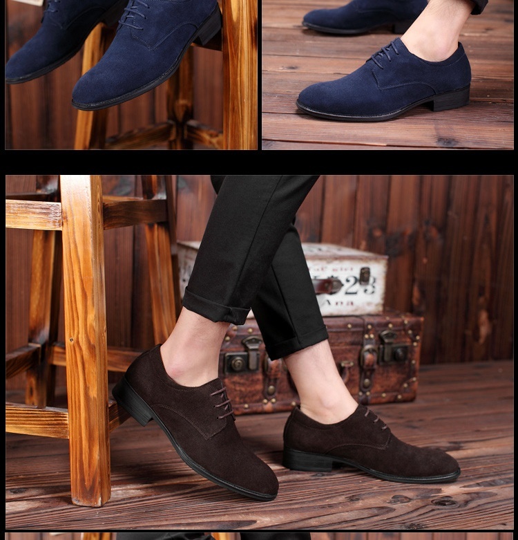 Scarpe casual retrò basse in pelle scamosciata stile britannico da uomo Voyage, di grandi dimensioni, traspiranti e resistenti all'usura_voghion.com