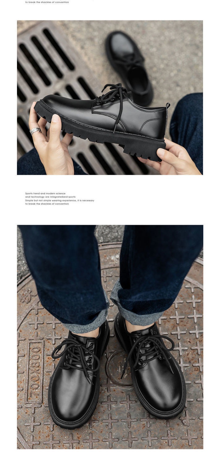 Chaussures d'été en cuir imperméables et antidérapantes noires pour hommes WalkPrime, style britannique, élégantes et décontractées, parfaites pour le travail, la sécurité ou la cuisine._voghion.com