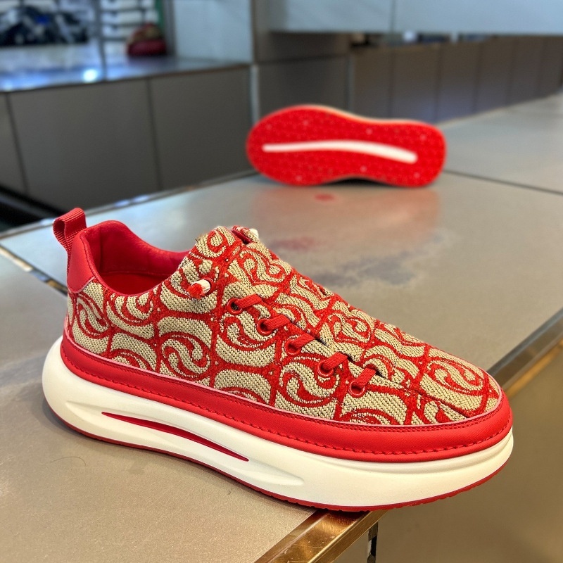 Voyage Canvas Erkek Yaz 2025 Yeni Trend Çok Yönlü Kırmızı Günlük Düz Spor Kumaş Kokuya Dayanıklı Trend Ayakkabılar_voghion.com