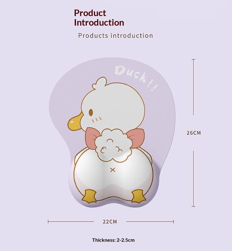 NeoGear NeoGear NeoGear Little Mouse Handschutz Silikon-Tastaturauflage Handgelenkauflage Niedliche Ente_voghion.com