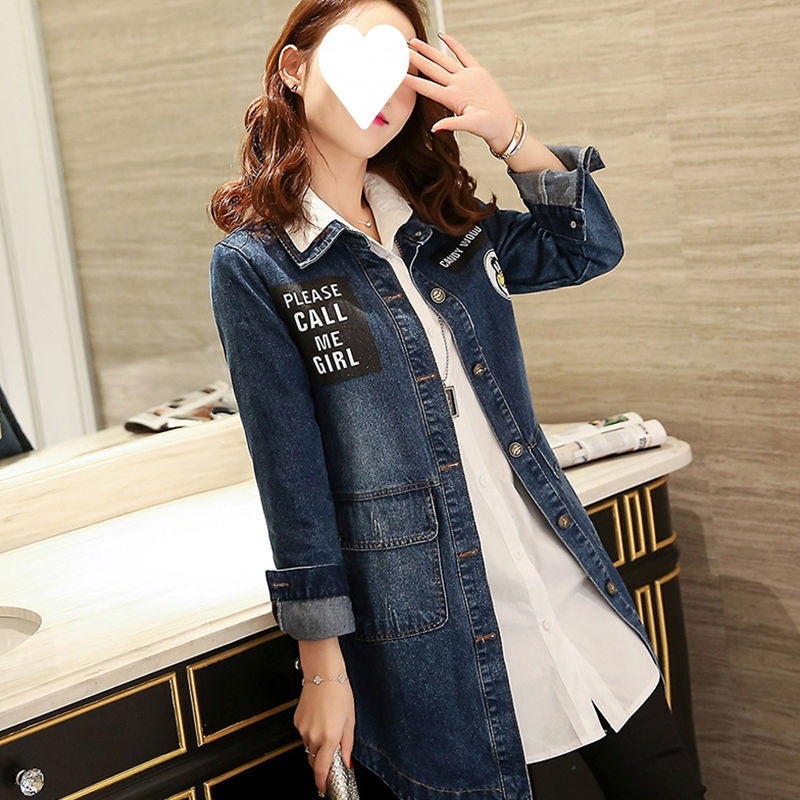 Women's Clothing Women's Spring And Autumn New Jacket Women, Mid-Length Versatile Slim Fit Denim Coat, Plus Size Trench Coat For Women_voghion.com
