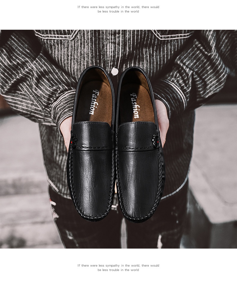 Voyage Voyage Mocasines informales británicos de estilo coreano sin cordones para conducir en verano, zapatos de hombre a la moda, transpirables y cómodos al por mayor_voghion.com