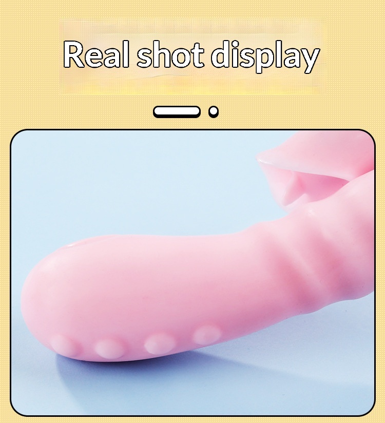 Eros Lab Female Use Passionate Frequency Rabbit Vibrator Tongue Licking Dual Shock AV Stick Rechargeable Massager_voghion.com