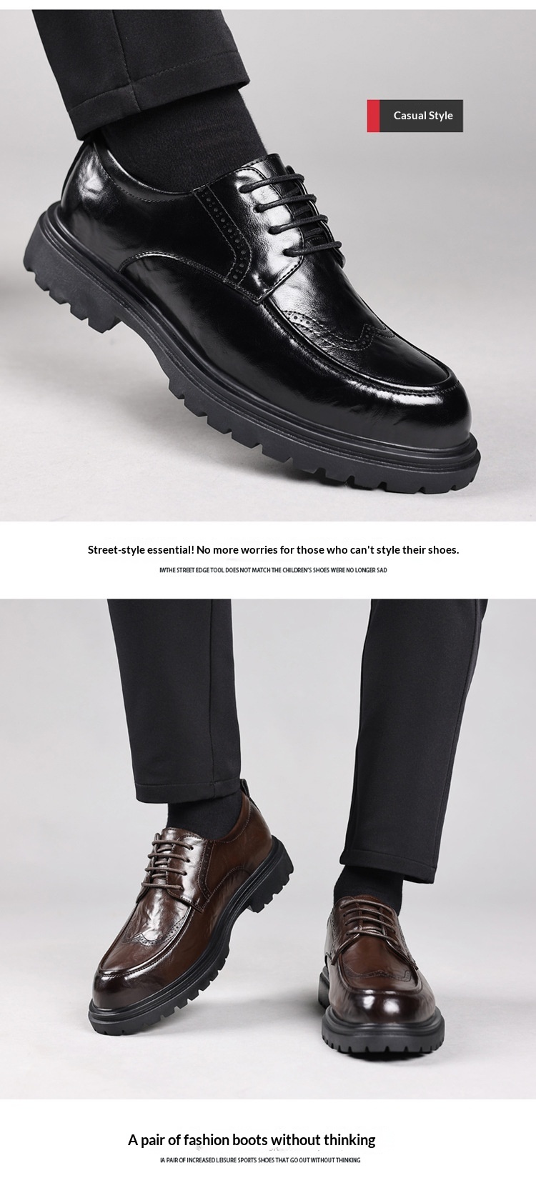 WalkPrime Leather New Business Formal British Style Casual Brogue Black Men's Live Wedding Groom Shoes_voghion.com