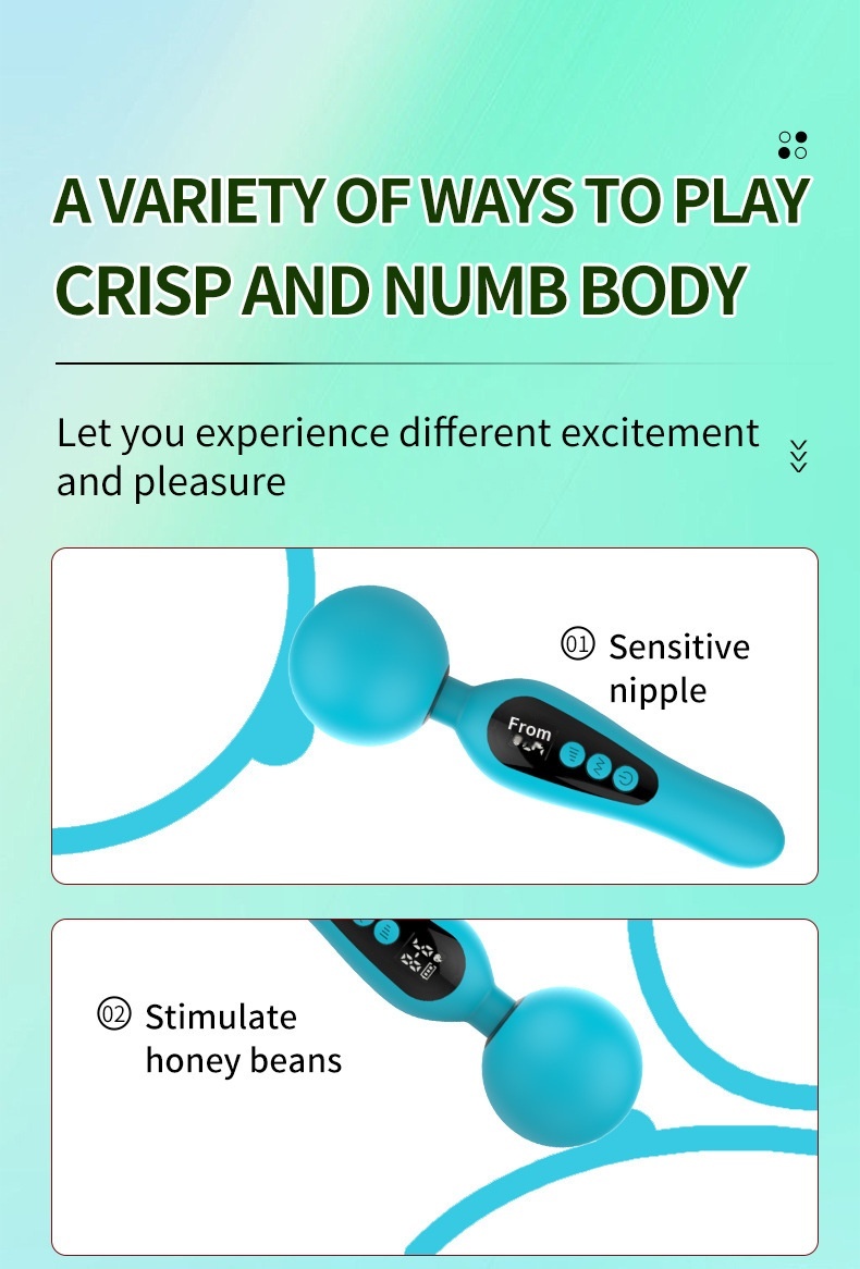 Eros Lab Vibratore multi-testa femminile per stimolazione del punto G, ricaricabile, masturbazione, bacchetta AV elettrica, giocattoli sessuali per adulti all'ingrosso_voghion.com