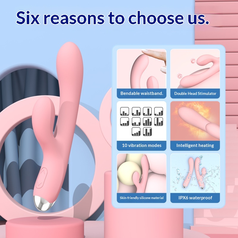 Eros Lab Fenglang Dual-Head Vibrator Female Masturbator Electric Cannon Toy Insertable Sex Silent Adult Preferred_voghion.com