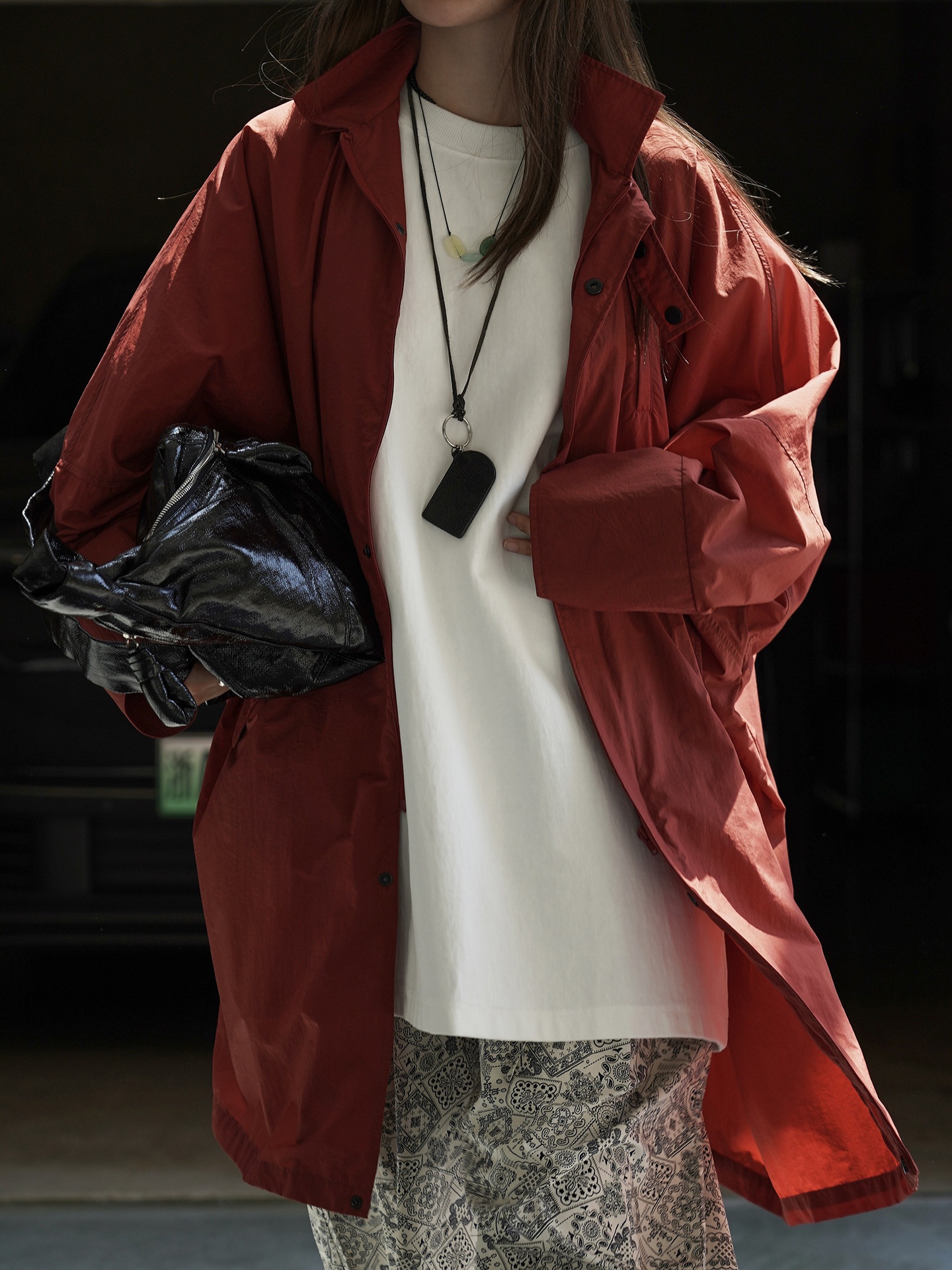 Women's Clothing Women's Louvre Early Autumn New Korean Style Workwear Functional Windbreaker Oversized Lightweight Mid-Length Coat For_voghion.com