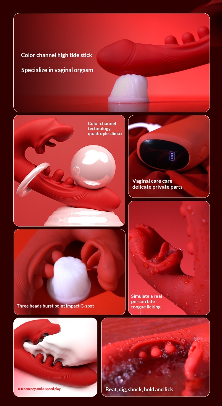 Eros Lab Musical Note Stick Tongue Licking Mouth Biting Vibrator Female Masturbator Strong Vibration Orgasm Handheld Sex Toy_voghion.com