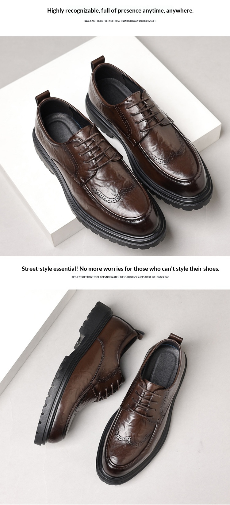 WalkPrime Leather New Business Formal British Style Casual Brogue Black Men's Live Wedding Groom Shoes_voghion.com