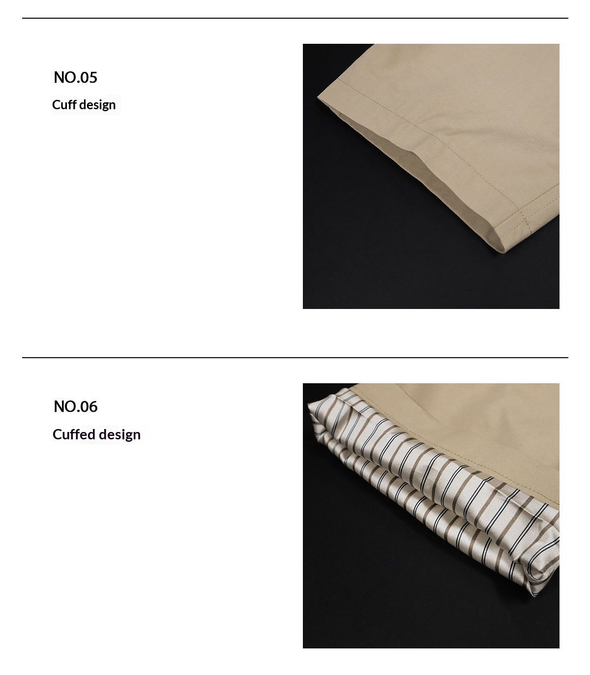 Damenbekleidung: Trenchcoat im Vintage-Stil mit Stehkragen, gestreiften Ärmeln, lockerer Passform, figurformend, hochwertig, lange Jacke_voghion.com