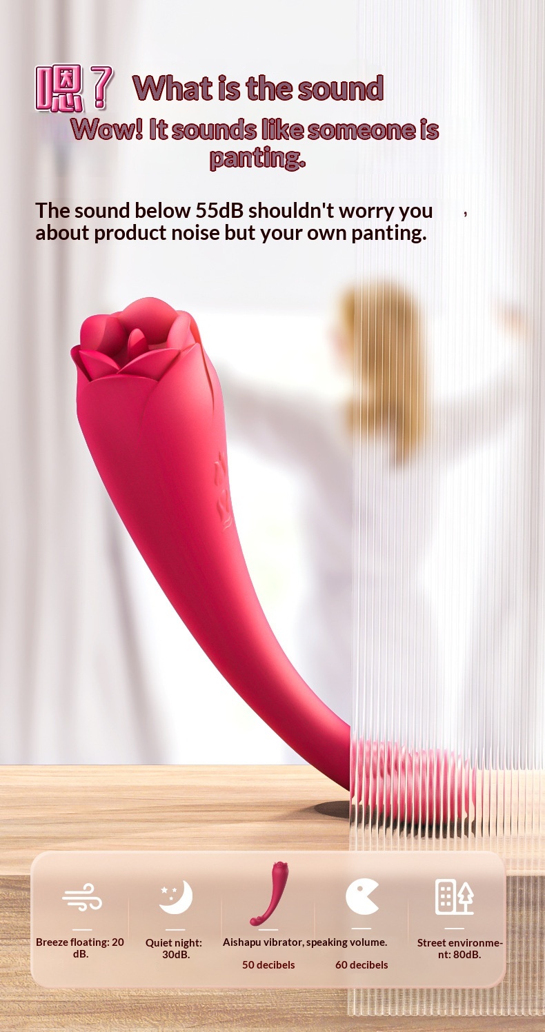 Eros Lab Rose Flower Tongue Licking Masturbator Vibrator Female Strong Vibration One-Handed Adult Supplies Source_voghion.com