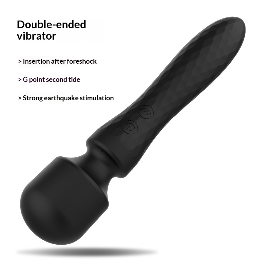 Eros Lab AV Stick Masturbateur vibrant double tête pour femme, 10 vitesses de vibration puissante, orgasme instantané, sextoy stimulant le point G_voghion.com