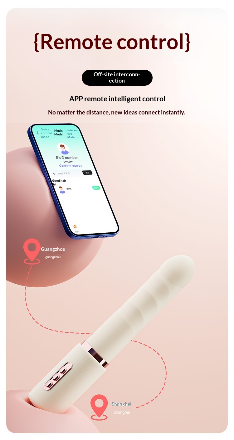 Eros Lab Ji Yu Gardenia Masturbatore femminile automatico telescopico a spinta con vibratore remoto e giocattolo per adulti_voghion.com