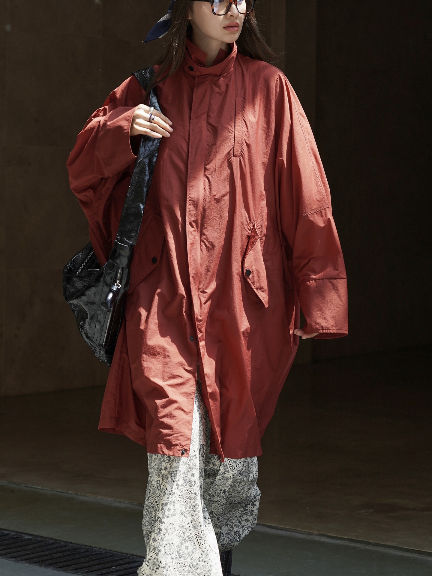 Women's Clothing Women's Louvre Early Autumn New Korean Style Workwear Functional Windbreaker Oversized Lightweight Mid-Length Coat For_voghion.com