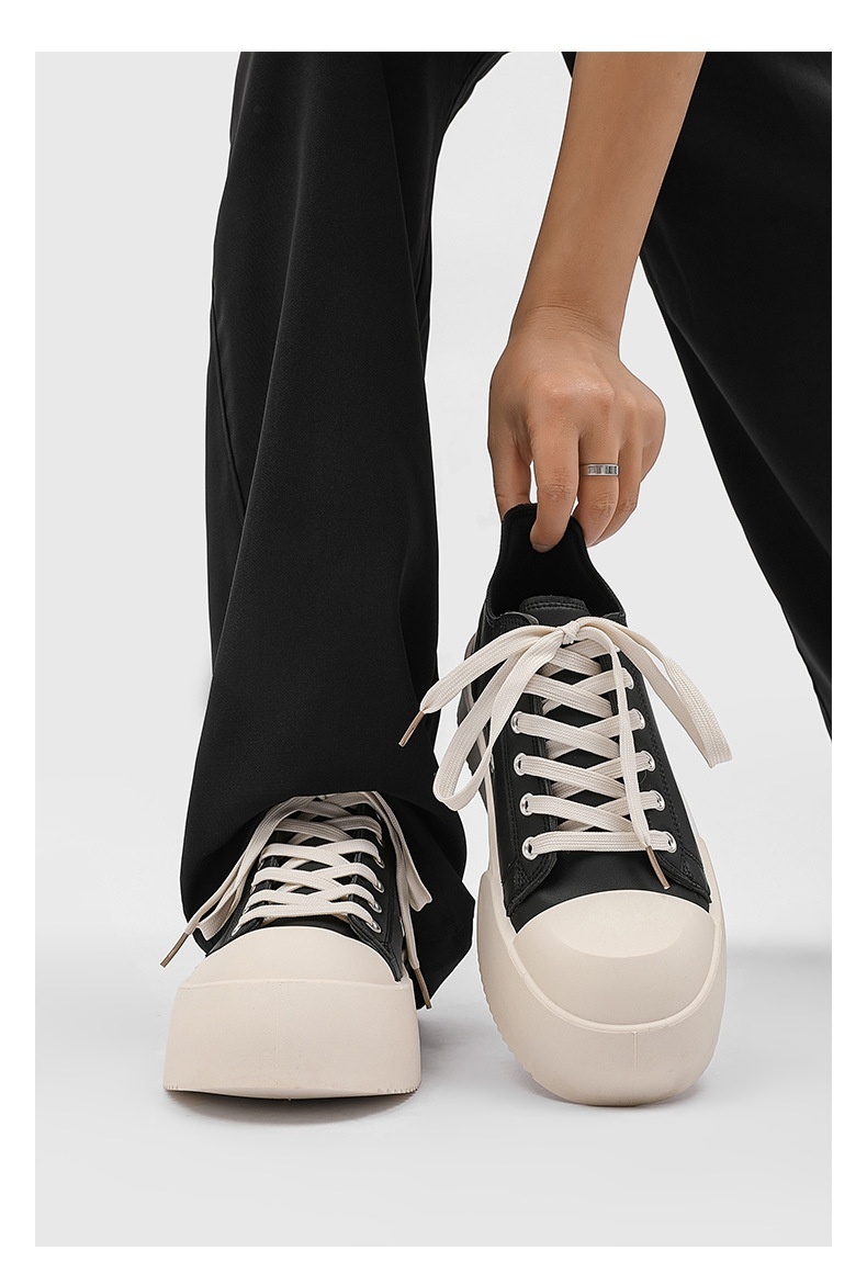 Voyage Big Head Derby Herren-Sneaker, atmungsaktiv, mit dicker Sohle und optischer Erhöhung, vielseitig und ideal für den Herbst, Nischendesign_voghion.com