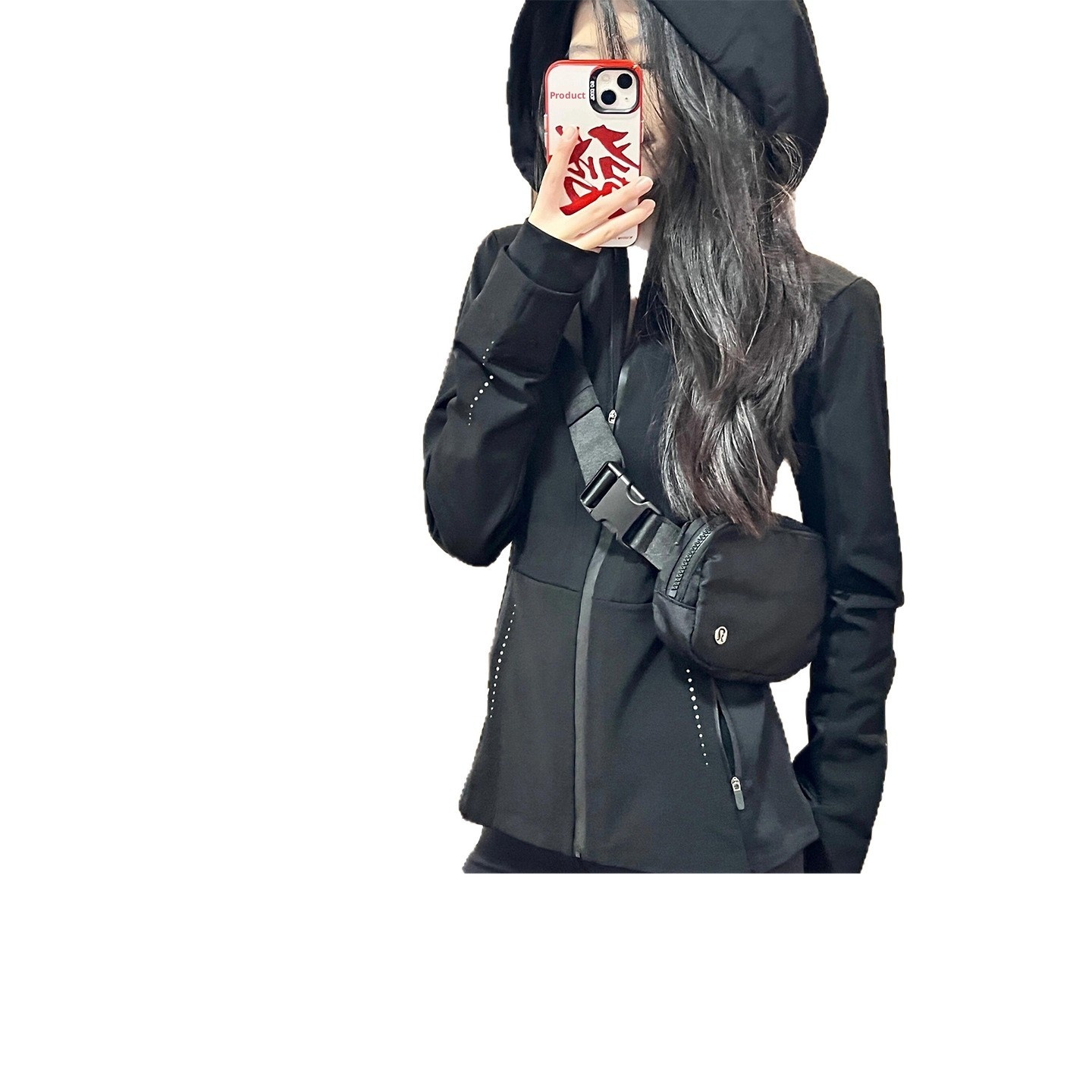 Nouveauté 2025 : Veste softshell noire slim fit pour femme, idéale pour les activités de plein air en début d'automne et d'hiver, avec ceinture cintrée._voghion.com