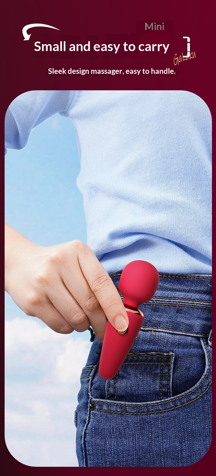 Eros Lab Galaku Ice Cream Cone Mini AV Strong Vibration Vibrator Female Multi-frequency Small Massage Stick Masturbation_voghion.com