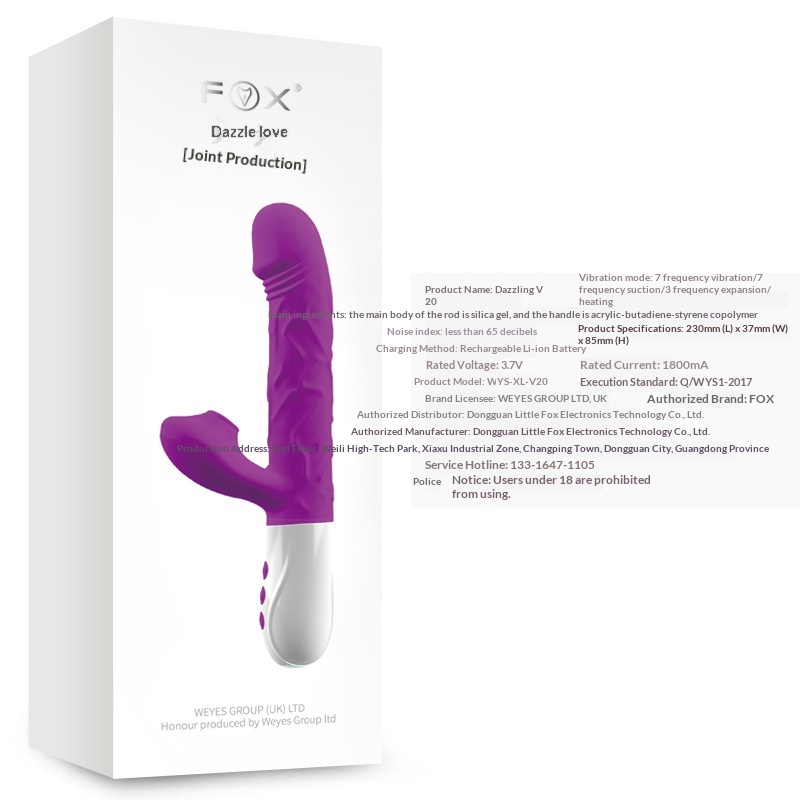 Eros Lab FOX Dazzling V20 Vibratore Prodotti Femminili Masturbatore Erotico per Adulti Autodifesa Masturbazione Riscaldamento Inseribile Aspirazione_voghion.com