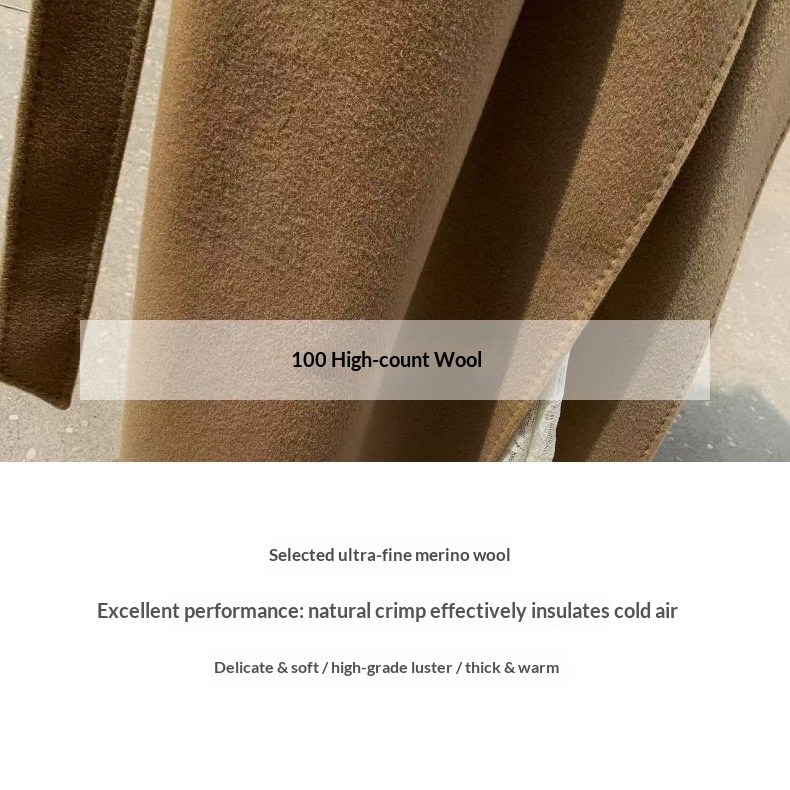 Abbigliamento donna Abbigliamento donna Daye CHI2025 Cappotto di lana double face con risvolto largo e stile pigro autunno inverno Giacca di lana color cammello_voghion.com