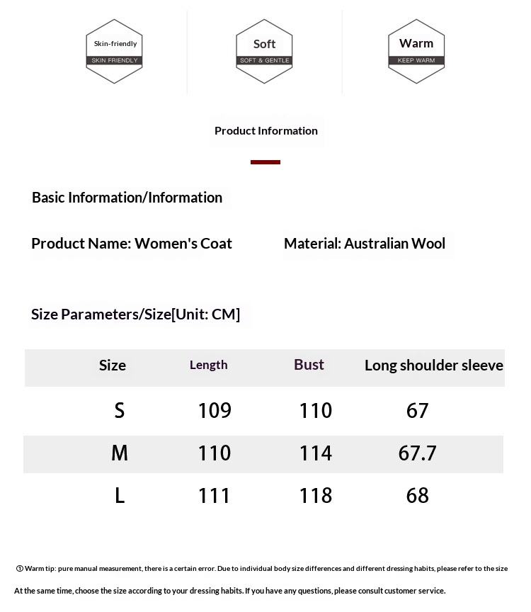 Women's Clothing Double-Sided Cashmere Coat For Women, Mid-Length, Over-The-Knee, Loose Fit, Plus Size Woolen Coat, Autumn Winter_voghion.com