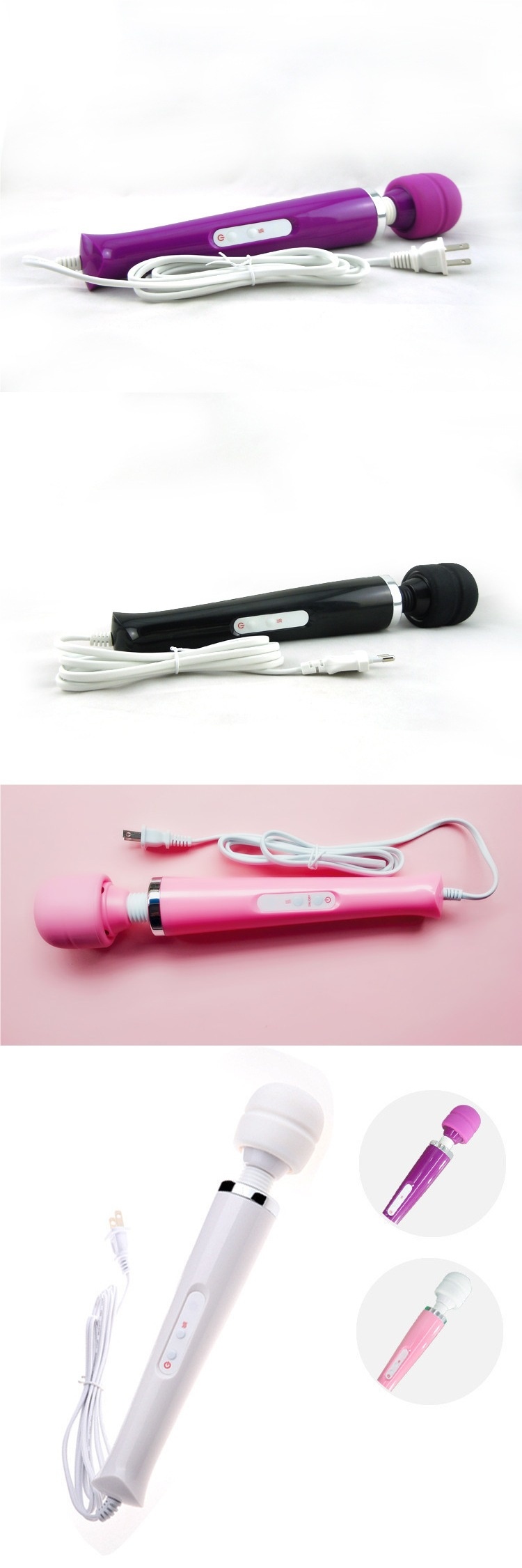 Eros Lab Amerikanischer Stil Direktstecker 220V Wiederaufladbarer Vibrator mit starker Vibration für Erwachsene, großer Kopf, AV-Stab für den privaten Gebrauch_voghion.com