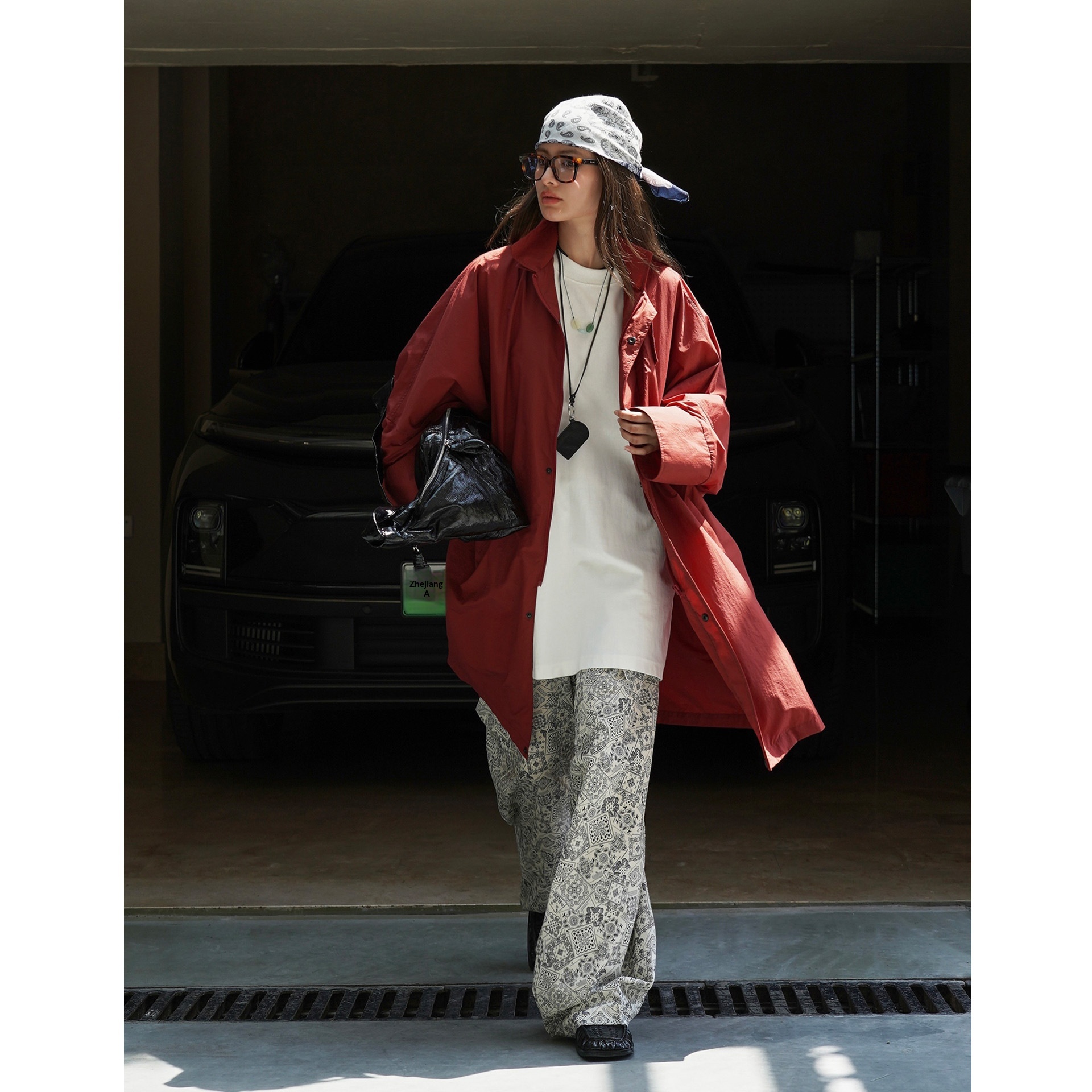 Women's Clothing Women's Louvre Early Autumn New Korean Style Workwear Functional Windbreaker Oversized Lightweight Mid-Length Coat For_voghion.com