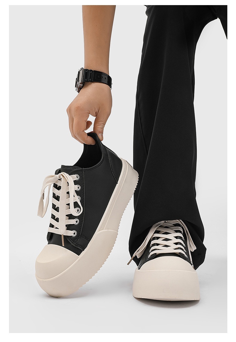 Voyage Big Head Derby Herren-Sneaker, atmungsaktiv, mit dicker Sohle und optischer Erhöhung, vielseitig und ideal für den Herbst, Nischendesign_voghion.com