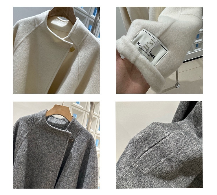 Women's Clothing Women's Clothing Yak Double-Sided Wool Petite Winter High-End Korean Style Cashmere Woolen Coat For Women_voghion.com