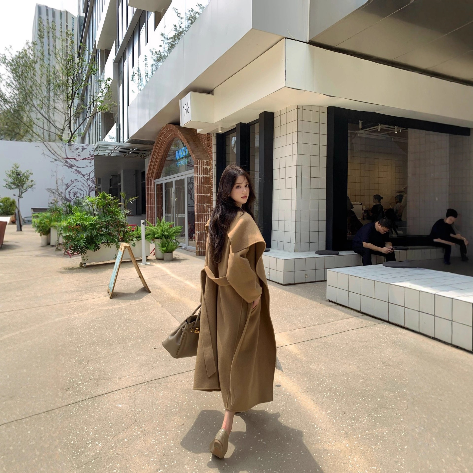 Abbigliamento donna Abbigliamento donna Daye CHI2025 Cappotto di lana double face con risvolto largo e stile pigro autunno inverno Giacca di lana color cammello_voghion.com