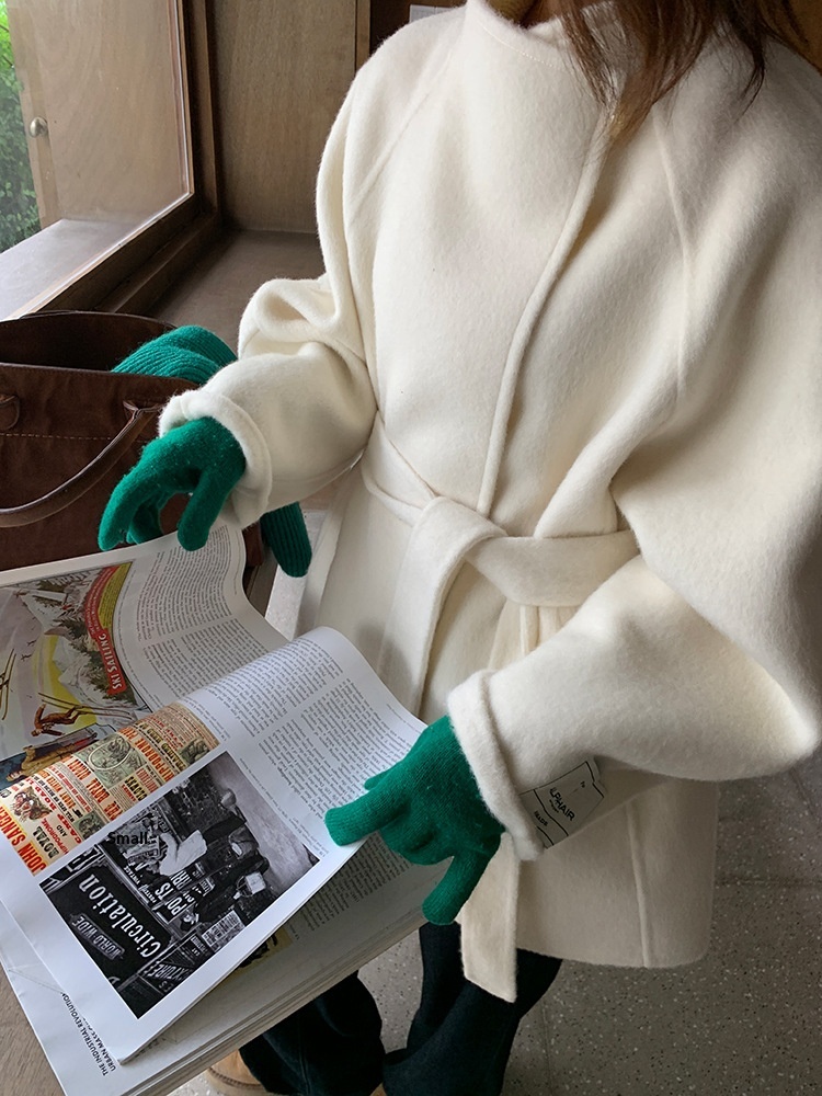 Women's Clothing Women's Clothing Yak Double-Sided Wool Petite Winter High-End Korean Style Cashmere Woolen Coat For Women_voghion.com